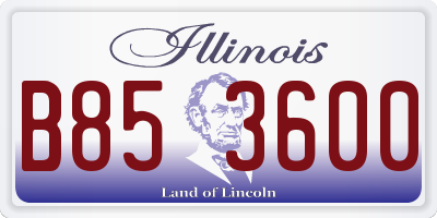 IL license plate B853600