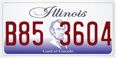 IL license plate B853604