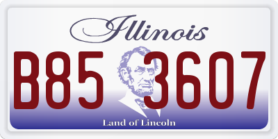 IL license plate B853607