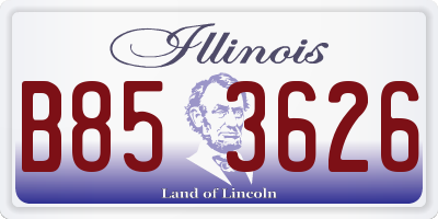 IL license plate B853626