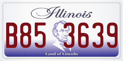 IL license plate B853639