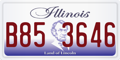 IL license plate B853646