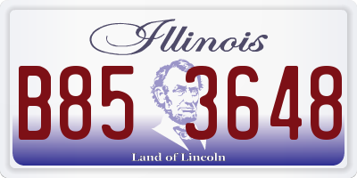 IL license plate B853648