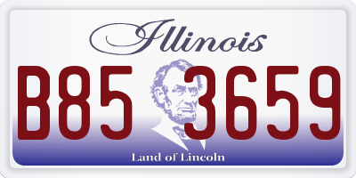 IL license plate B853659