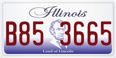 IL license plate B853665