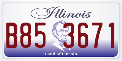 IL license plate B853671