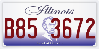 IL license plate B853672