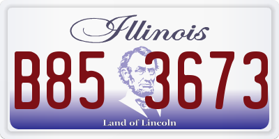 IL license plate B853673
