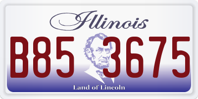 IL license plate B853675