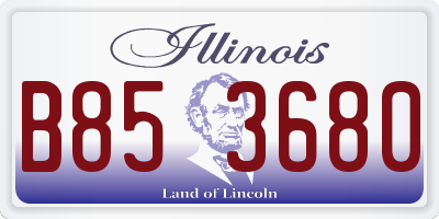 IL license plate B853680