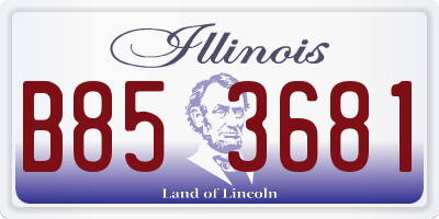 IL license plate B853681