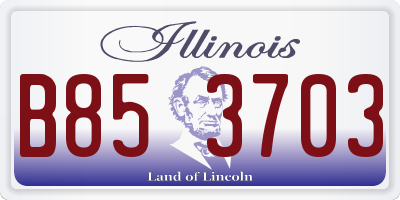 IL license plate B853703