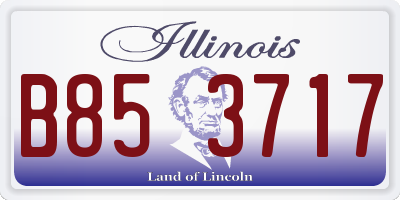 IL license plate B853717