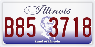 IL license plate B853718