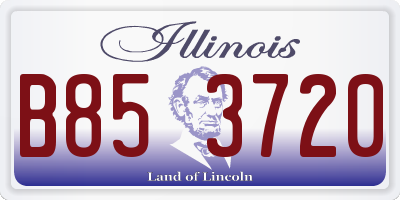 IL license plate B853720