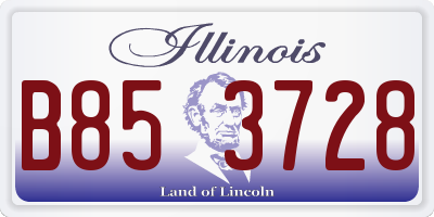 IL license plate B853728