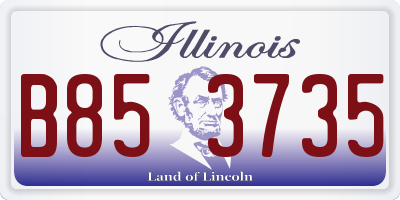 IL license plate B853735