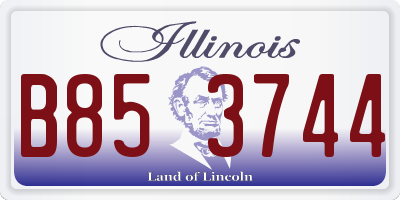 IL license plate B853744