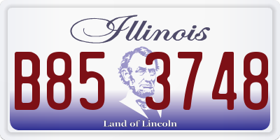 IL license plate B853748