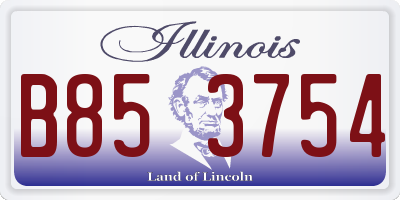IL license plate B853754