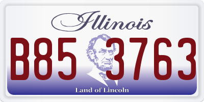 IL license plate B853763