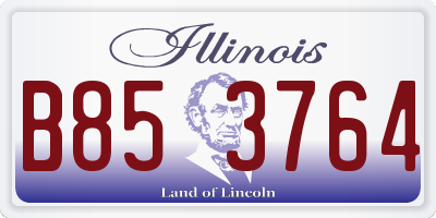 IL license plate B853764