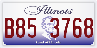 IL license plate B853768