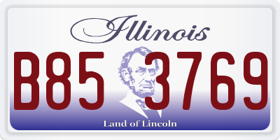 IL license plate B853769