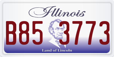 IL license plate B853773