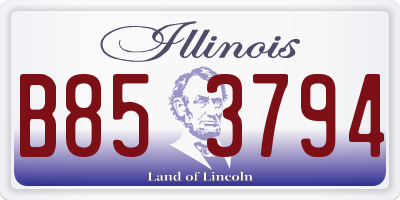 IL license plate B853794