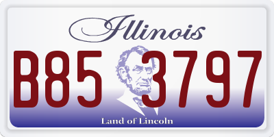 IL license plate B853797