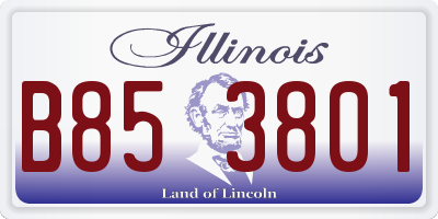 IL license plate B853801