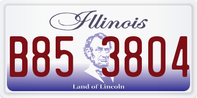 IL license plate B853804