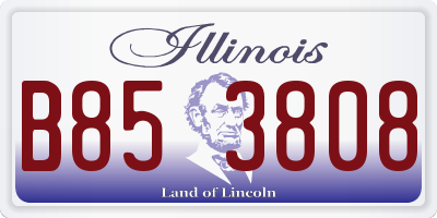 IL license plate B853808