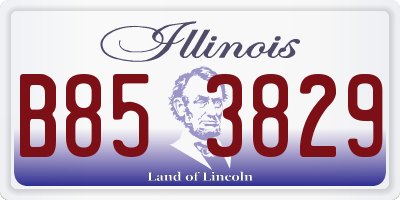 IL license plate B853829