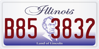 IL license plate B853832