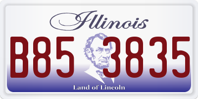 IL license plate B853835
