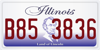IL license plate B853836