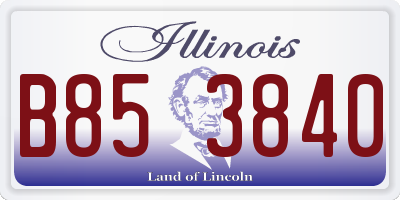 IL license plate B853840