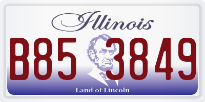 IL license plate B853849