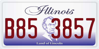 IL license plate B853857