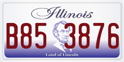 IL license plate B853876
