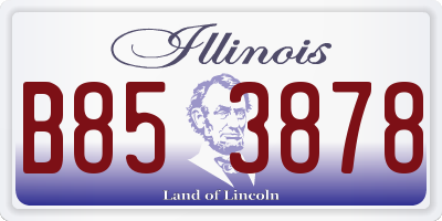 IL license plate B853878