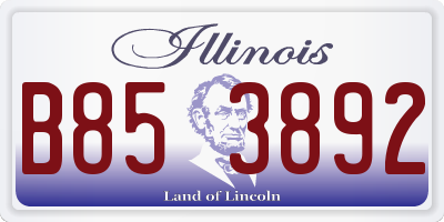 IL license plate B853892