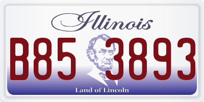 IL license plate B853893