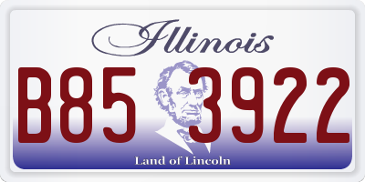 IL license plate B853922