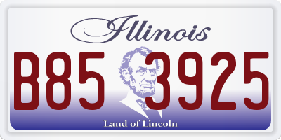 IL license plate B853925