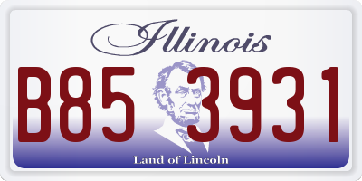 IL license plate B853931