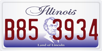 IL license plate B853934