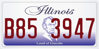 IL license plate B853947
